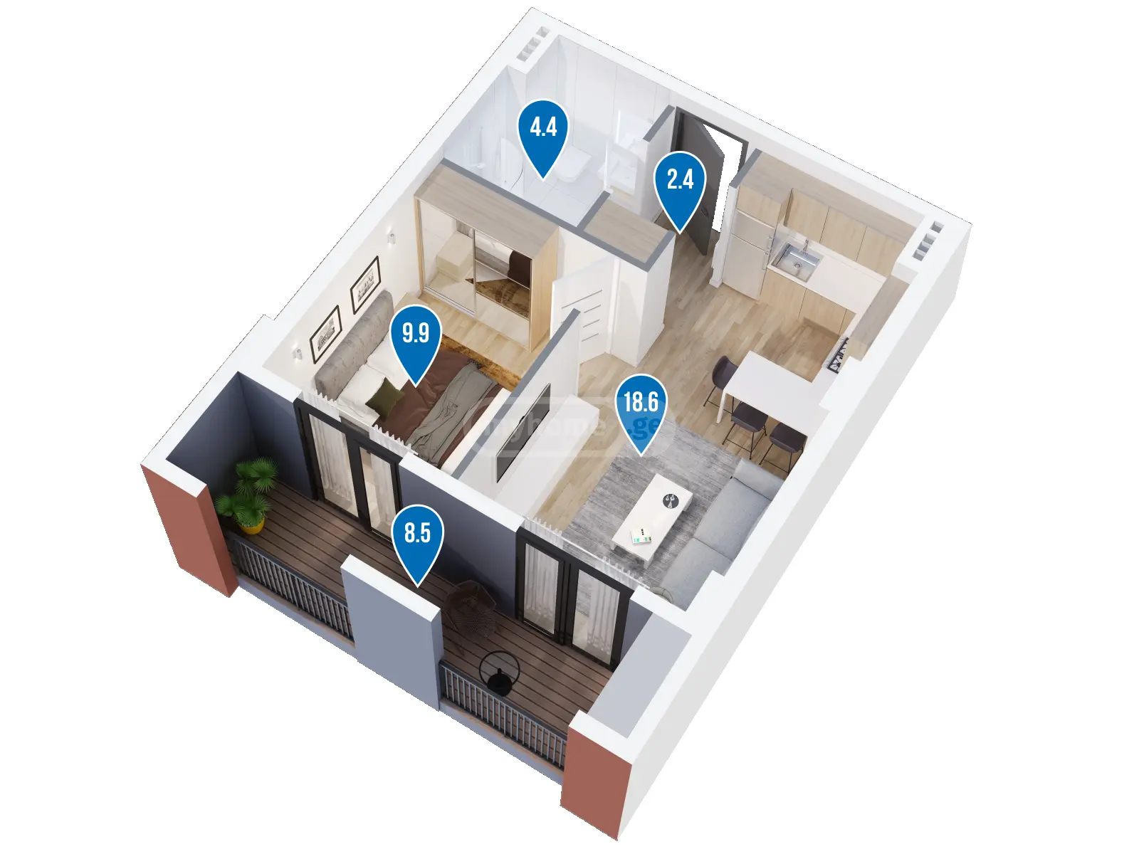 For Sale 2 Room Apartment view 1