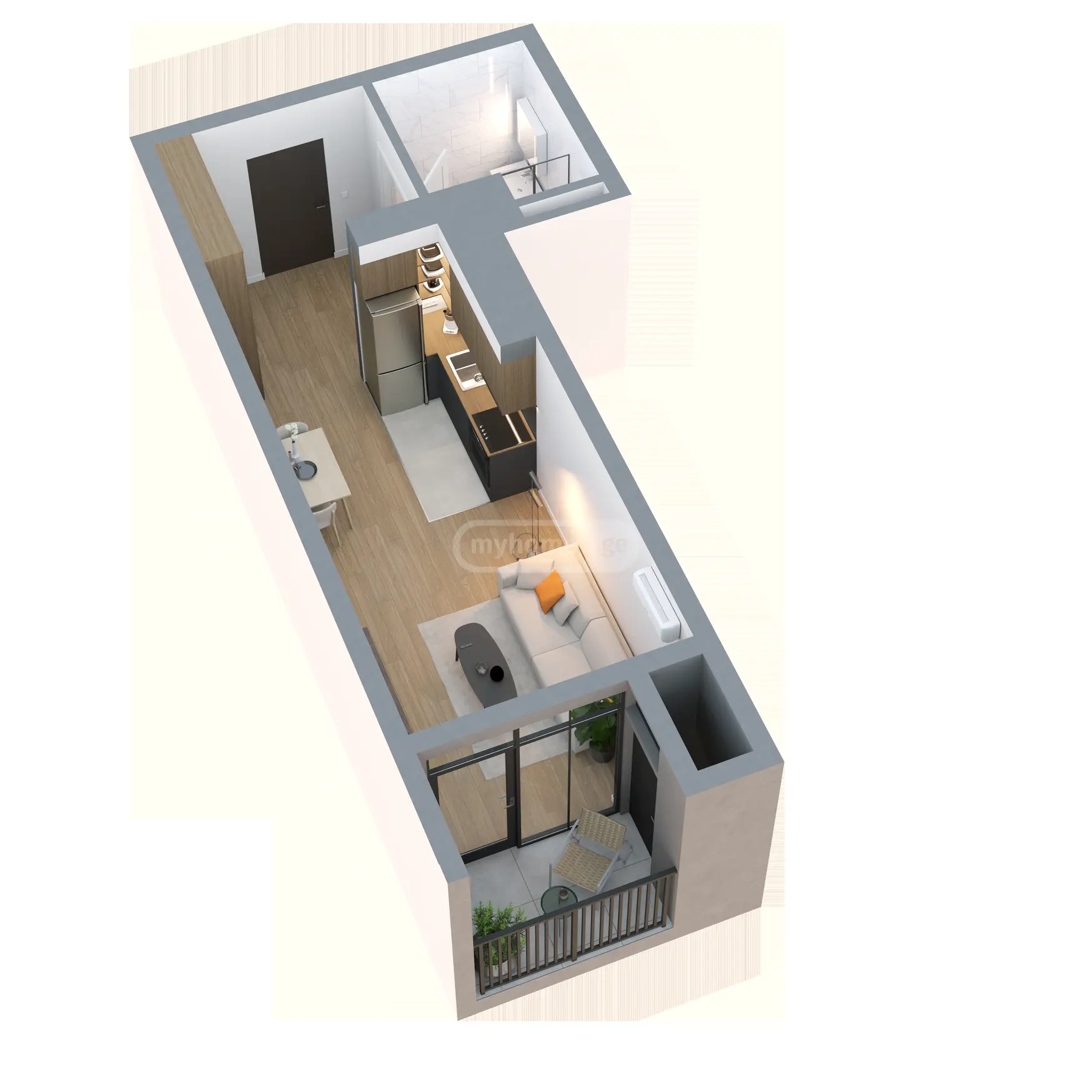 1 Room Flat For Sale view 5