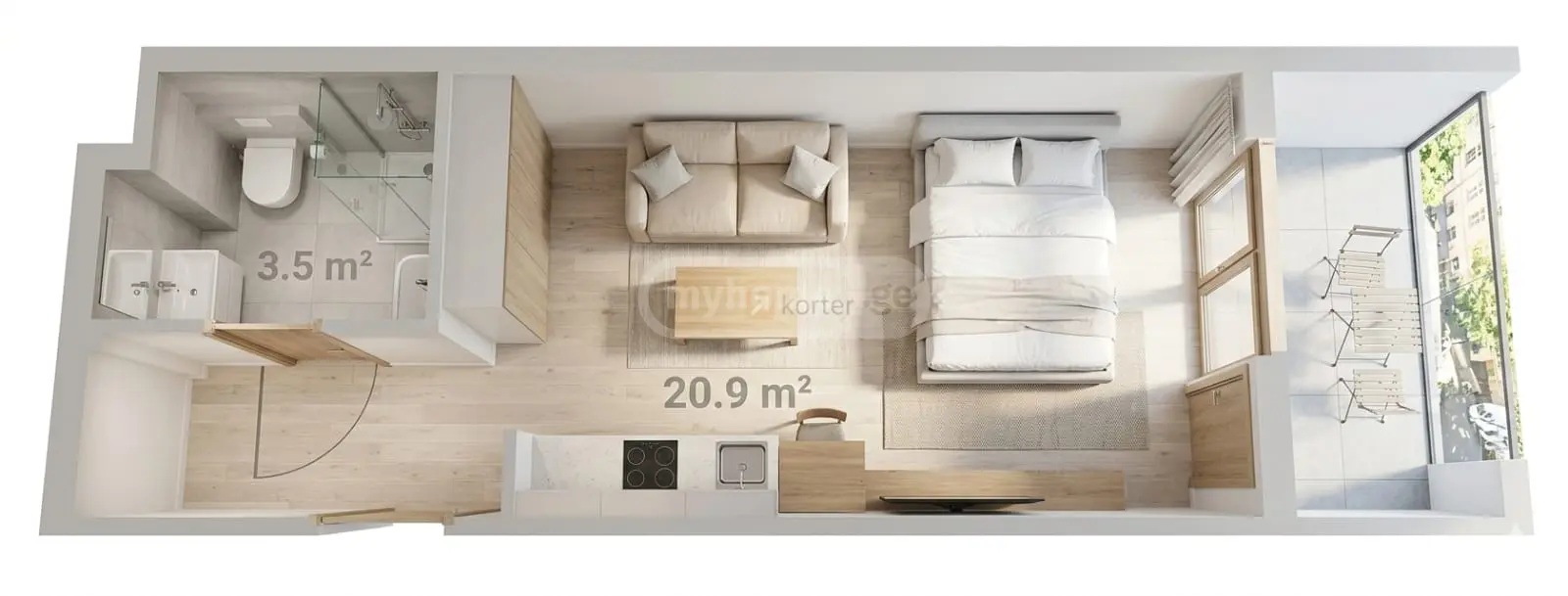 For Sale 1 Room Apartment Khelvachauris Munitsipalitetshi view 1