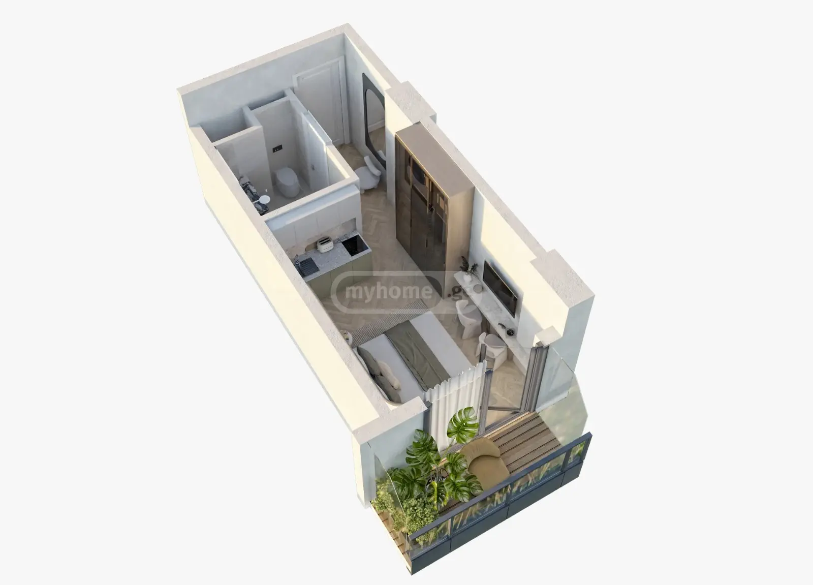 For Sale 1 Room Apartment Kobuletis Munitsipalitetshi view 1