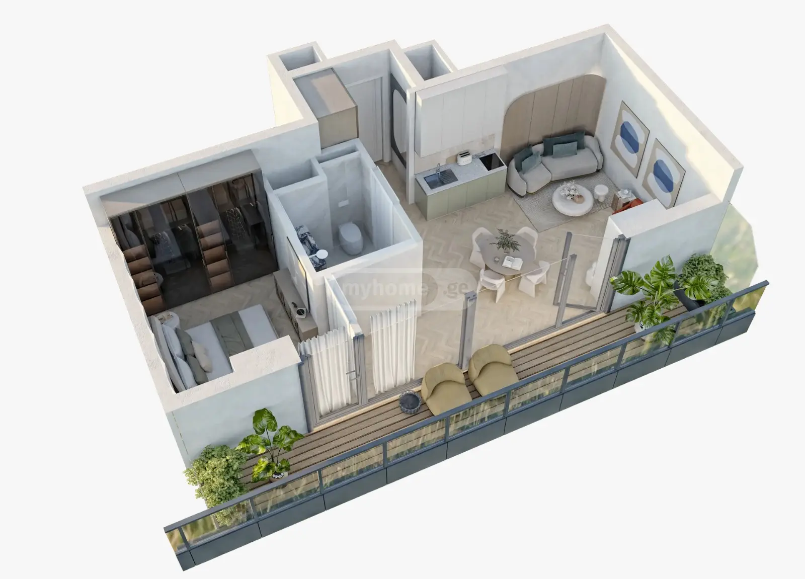 For Sale 2 Room Apartment Kobuletis Munitsipalitetshi view 2