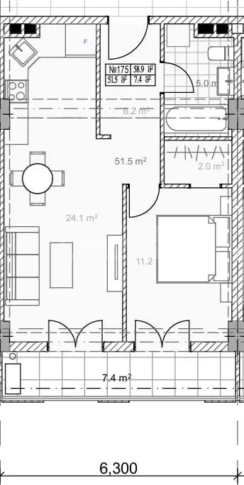 For Sale 2 Room Apartment Rustavshi, 5 of 5