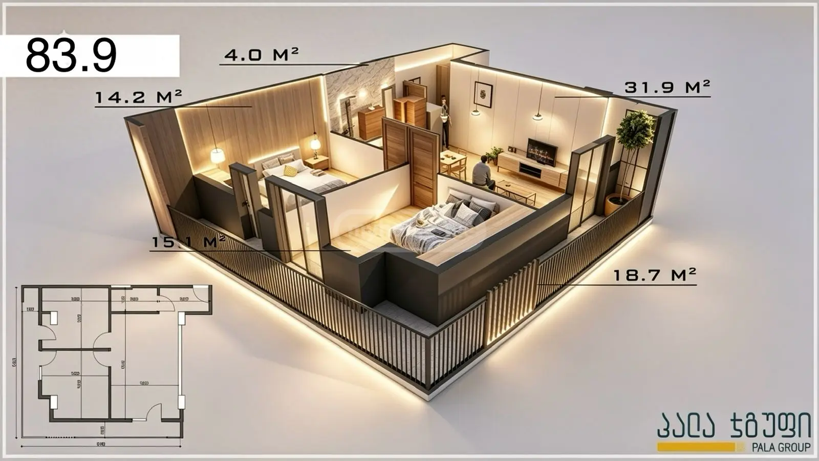 For Sale 2 Room Apartment Varketilshi view 14
