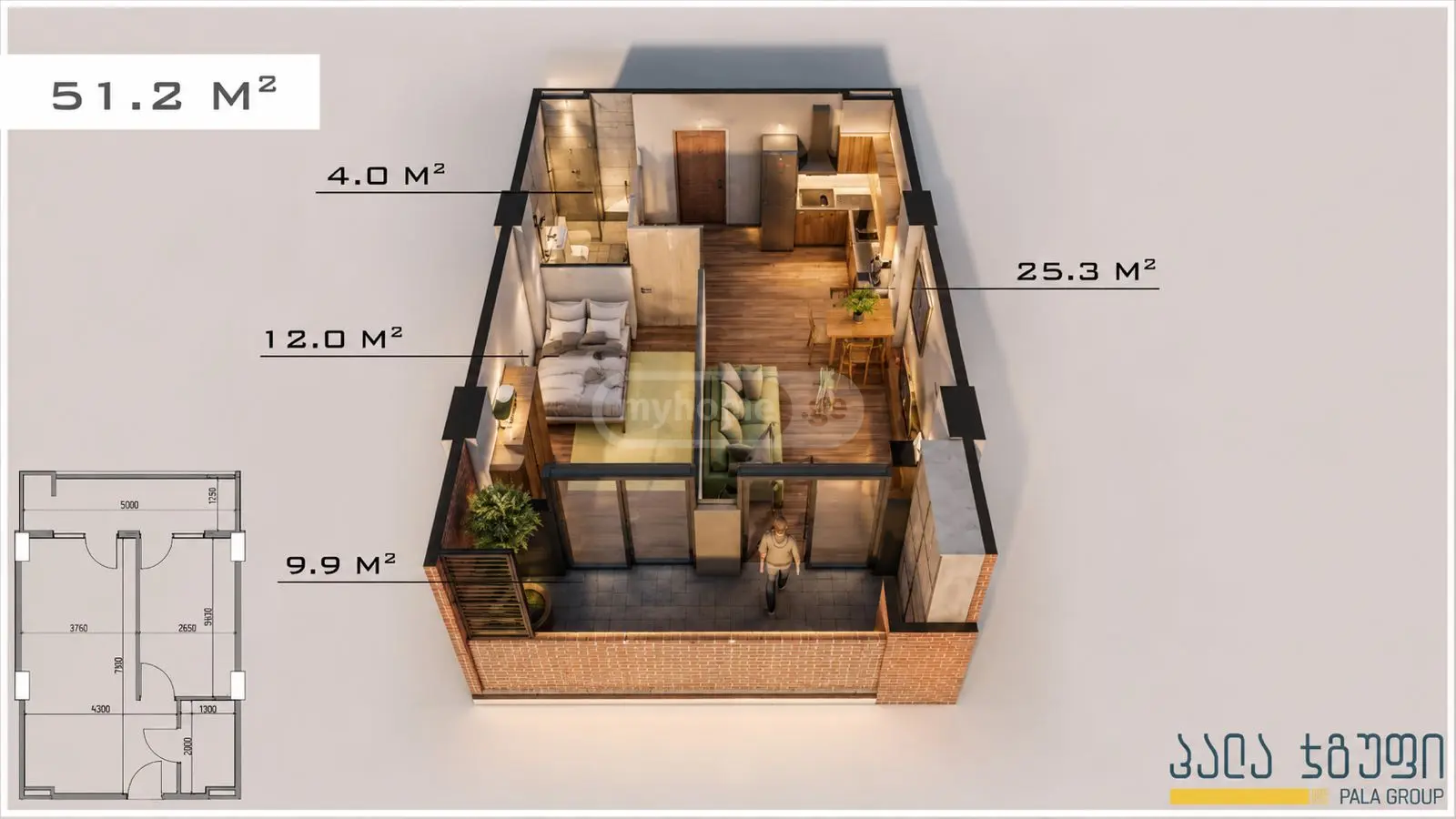For Sale 2 Room Apartment Varketilshi view 6