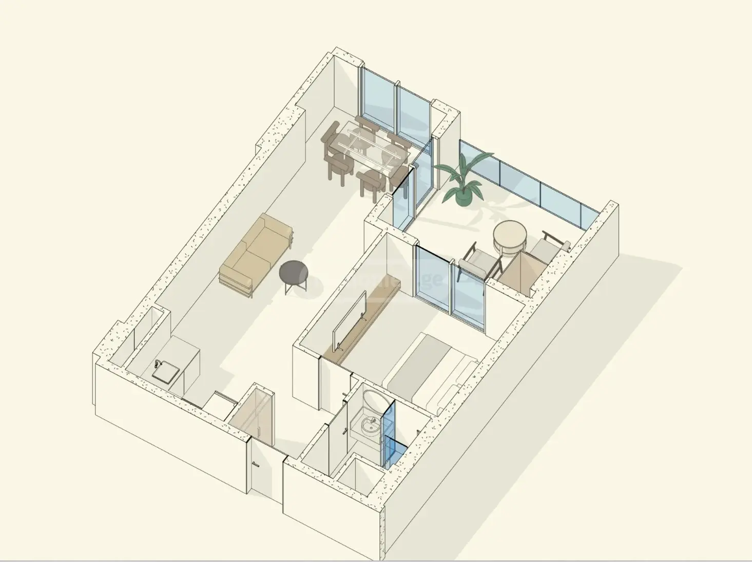 For Sale 2 Room Apartment Didubeshi, 1 of 4