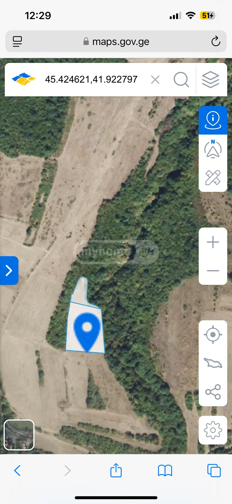 For Sale Sasoplo-Sameurneo Land Plot Telavis Munitsipalitetshi view 1