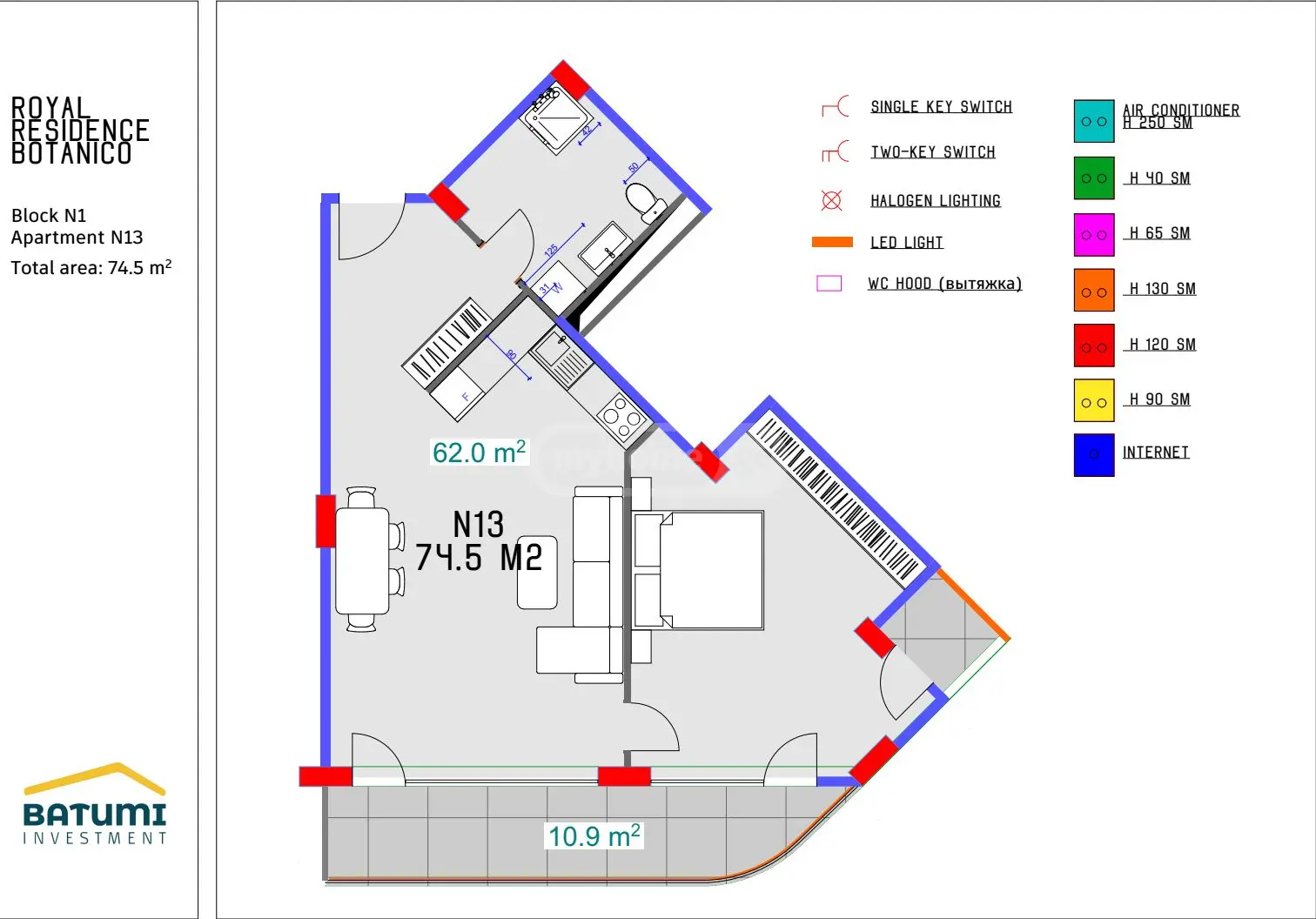 For Sale 2 Room Apartment Kobuletis Munitsipalitetshi view 12