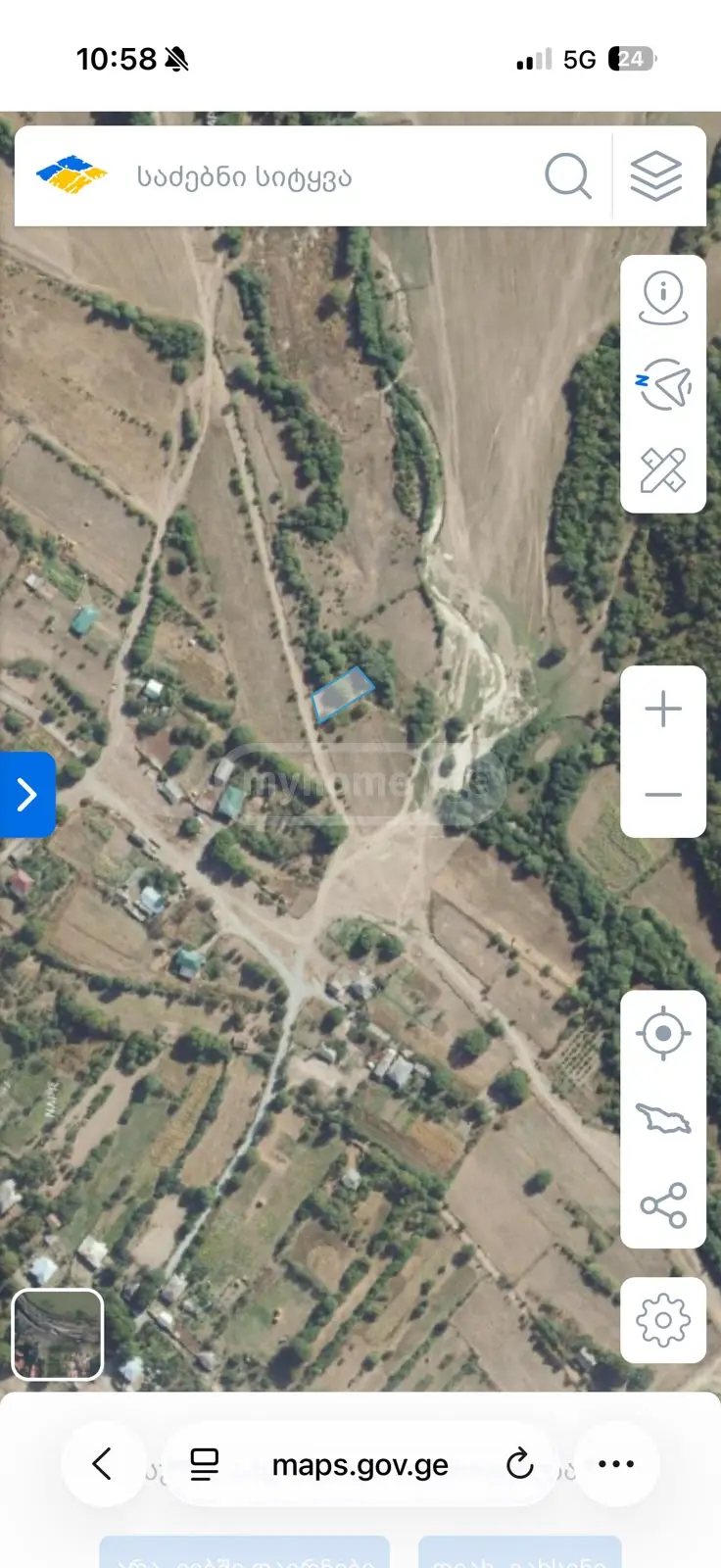 For Sale Sasoplo-Sameurneo Land Plot Tianetis Munitsipalitetshi view 2