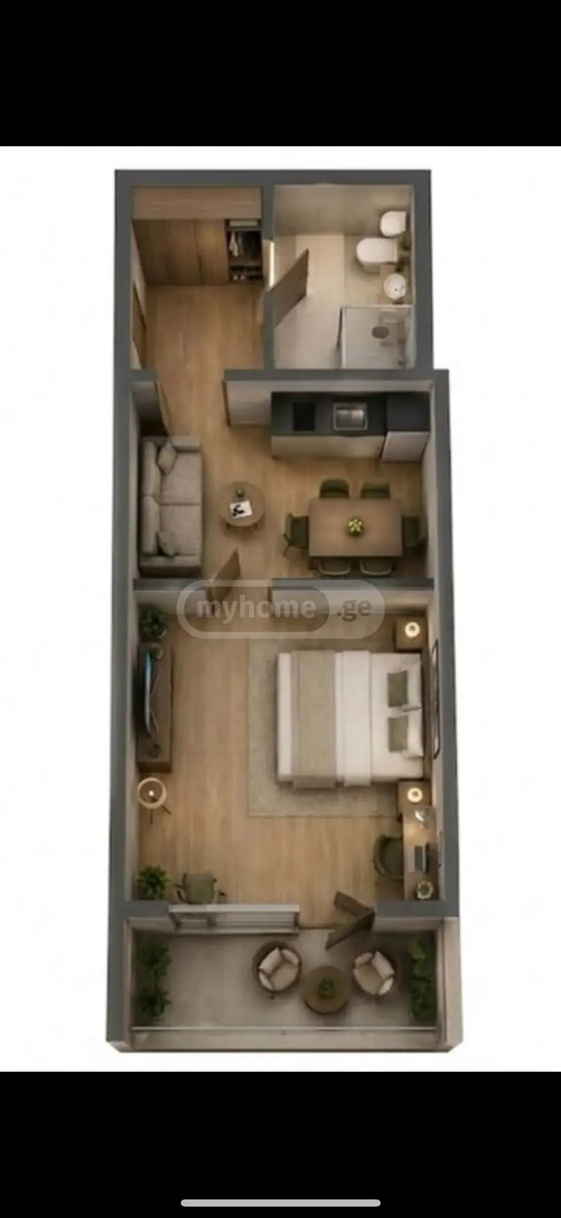 For Sale 2 Room Apartment Kutaisshi view 1