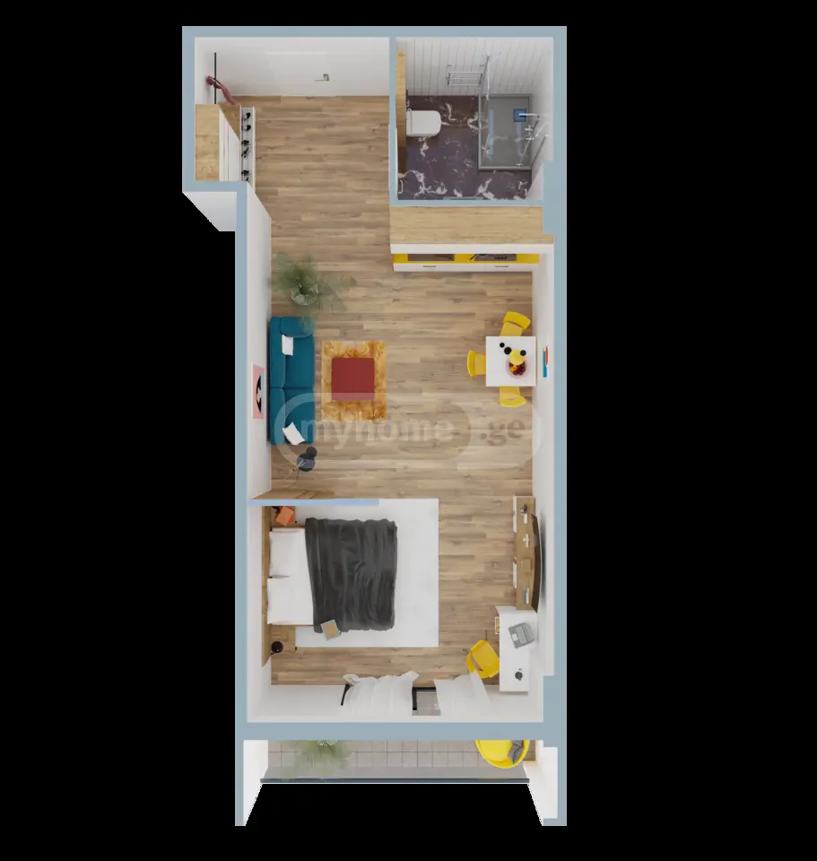 For Sale 1 Room Apartment Kobuletshi view 4