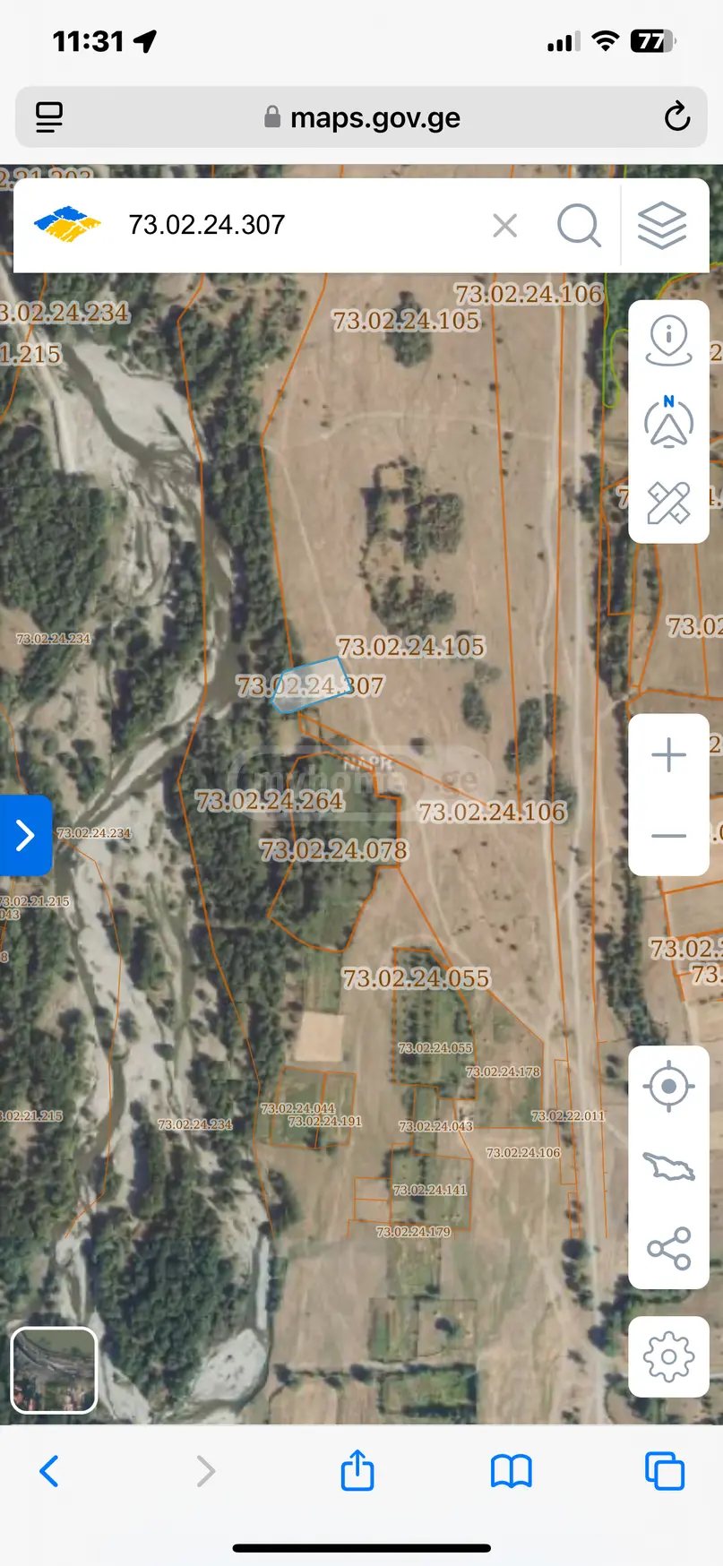 For Sale Sasoplo-Sameurneo Land Plot Tianetis Munitsipalitetshi view 4