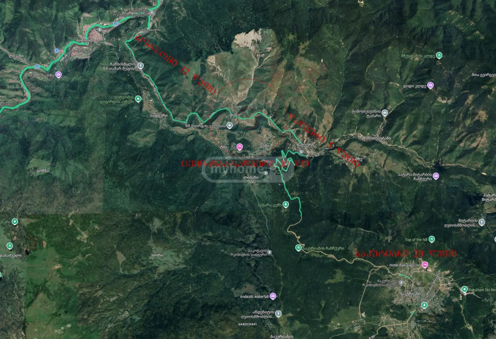 For Sale 4 Room Country House Borjomshi view 7