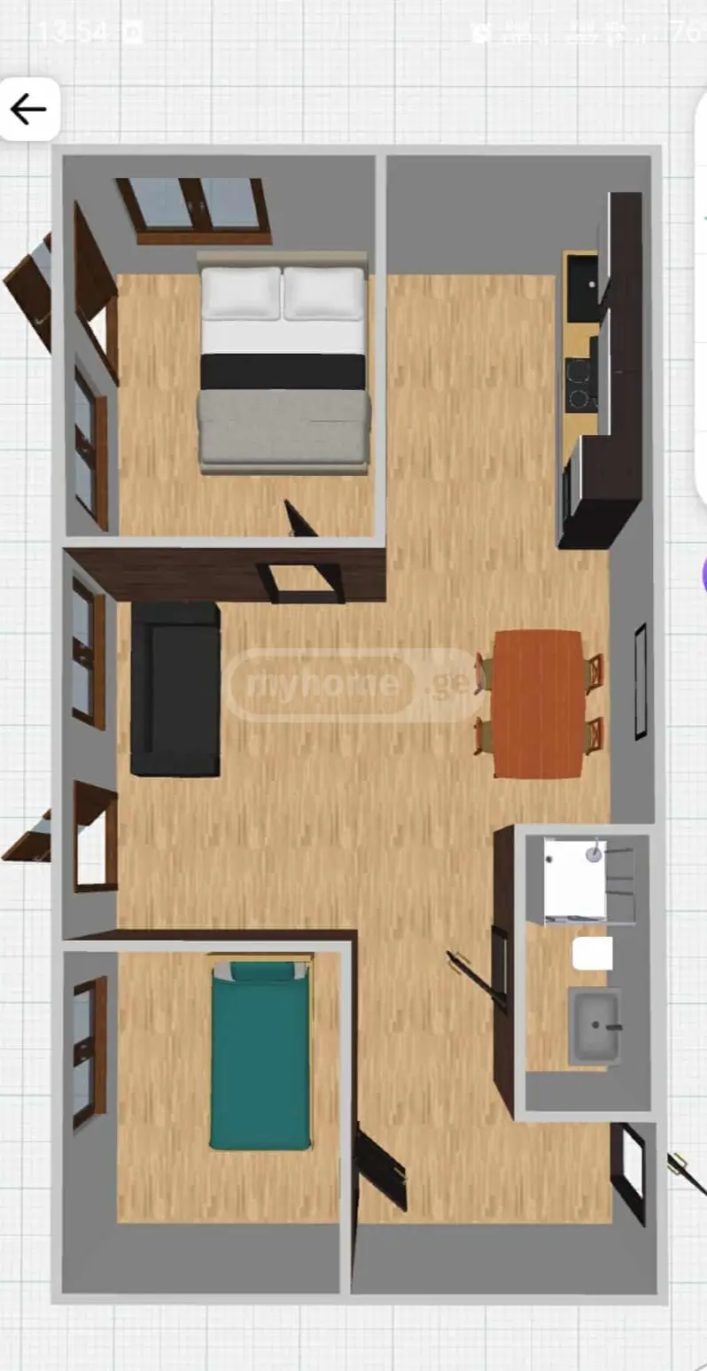 For Sale 2 Room Apartment Kutaisshi view 9