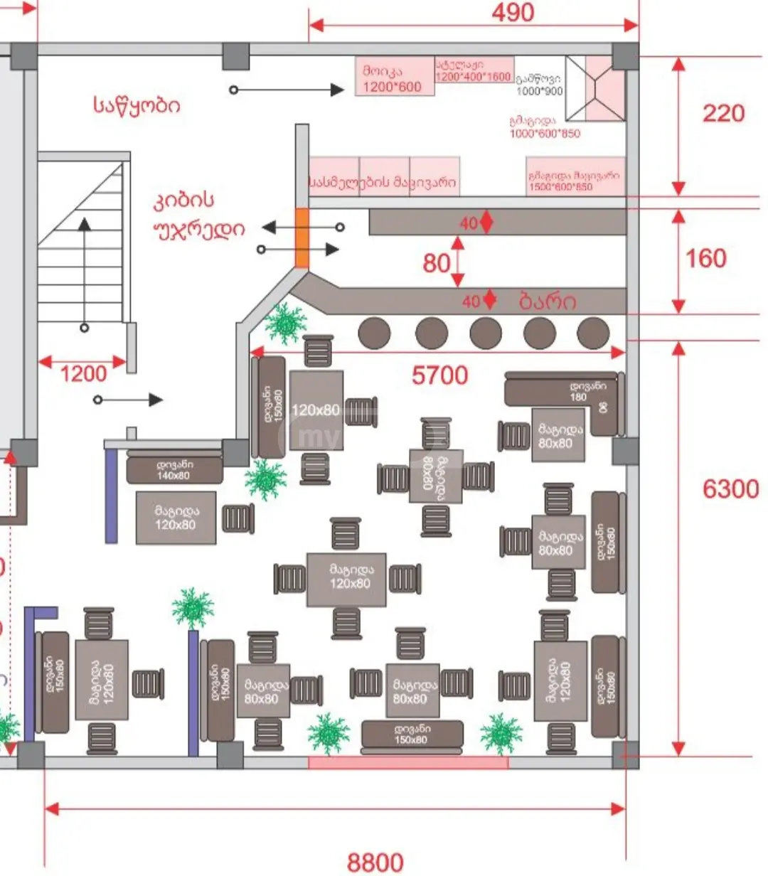 For Rent Kvebis Obiekti Commercial Space Gudaurshi, 5 of 9