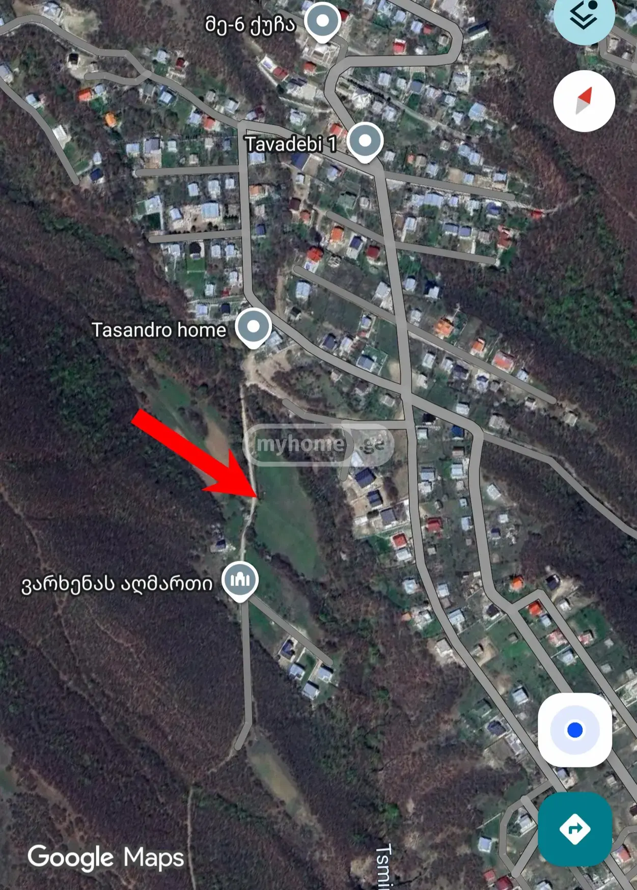 For Sale Sasoplo-Sameurneo Land Plot In Saburtalo, 1 of 3