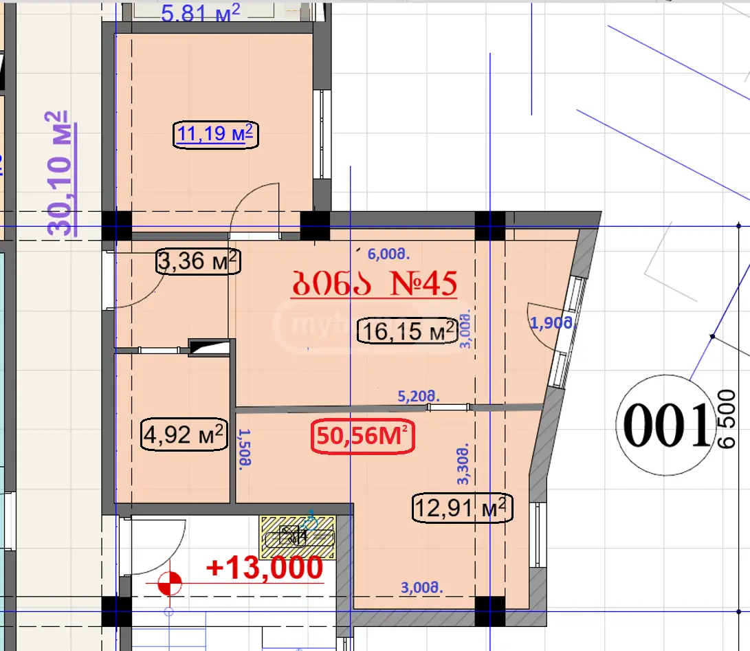Продажа 3-комната Квартира в Kutaisshi view 5