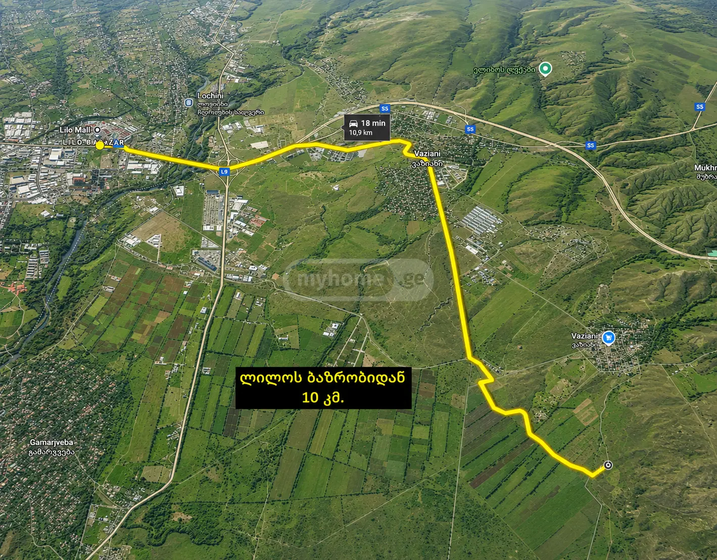 For Sale Sasoplo-Sameurneo Land Plot Gardabnis Munitsipalitetshi view 6