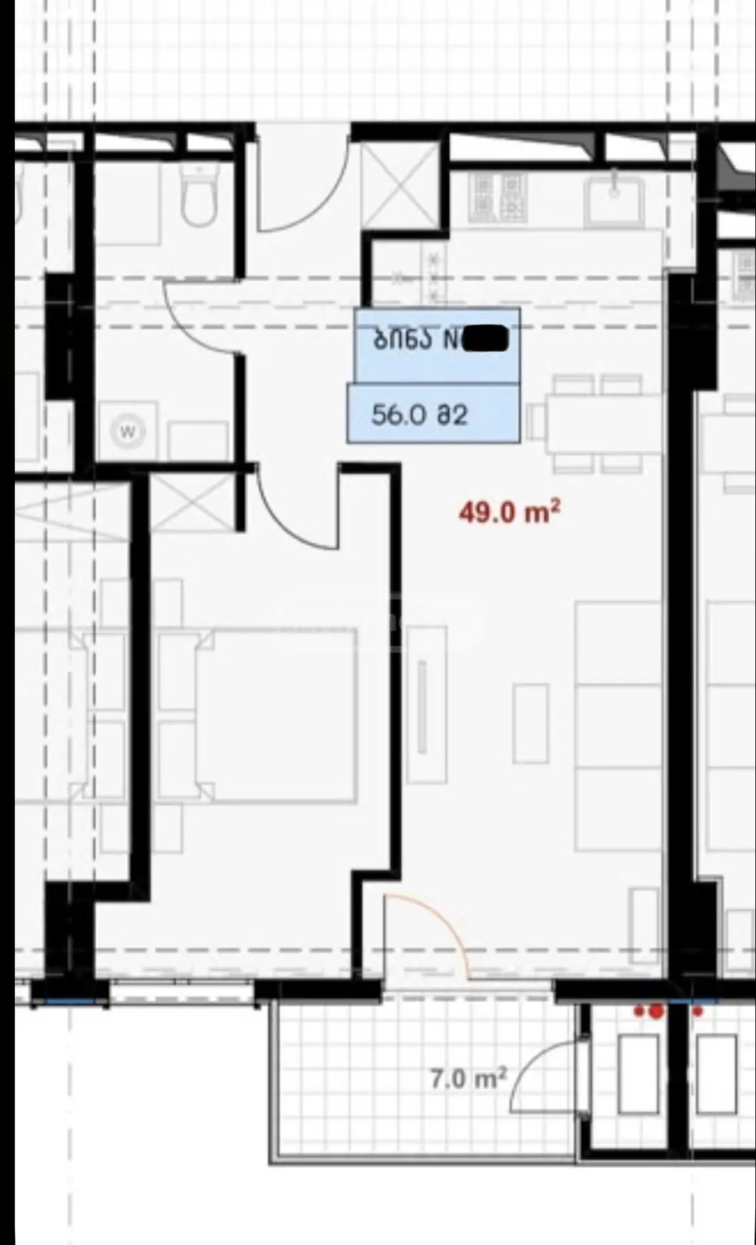 2 Room Flat For Sale view 10