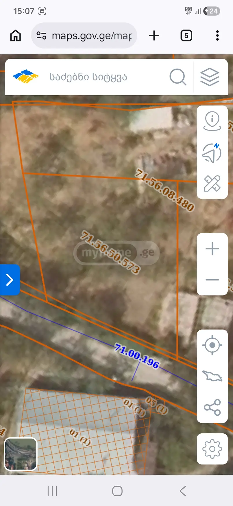 For Sale Sasoplo-Sameurneo Land Plot Dushetis Munitsipalitetshi view 1