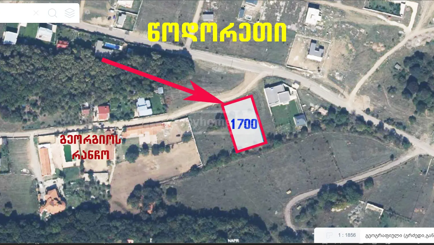 For Sale Sasoplo-Sameurneo Land Plot Mtskhetis Munitsipalitetshi view 1